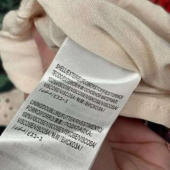 Farm Rio Eyelet Riviera Eyelet Maxi Dress Natural Motif Floral Anthropologie - Picture 16 of 16